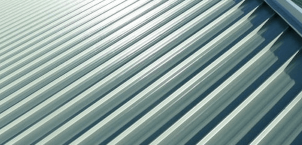Wavvy textured-commercial roof made with Galvalume.