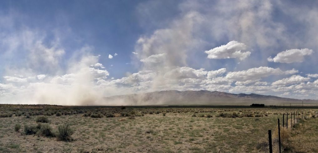 Sand winds blowing across the high deserts of Nevada.